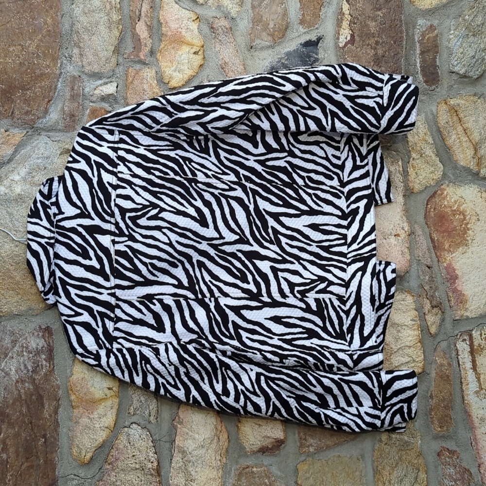 Chico's Monochrome Zebra Print Jacket - Picture 6 of 9